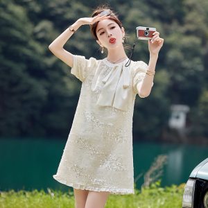 Váy Đầm Liền Thân Nữ Wotdyi Tay Phồng