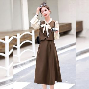 Váy Đầm Liền Thân Nữ Wotdyi Nơ